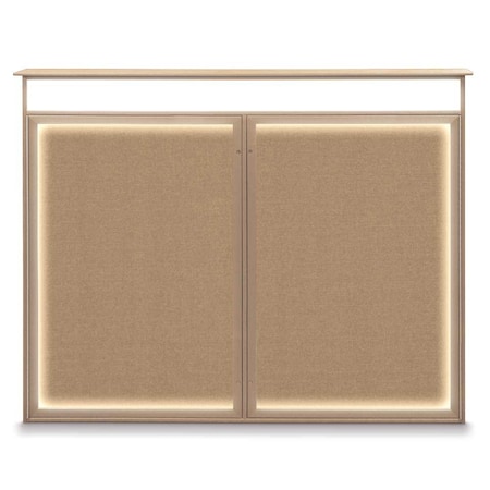 United Visual Products Double Door Enclosed Indoor Letterboard UV1126-BRONZE-GREY